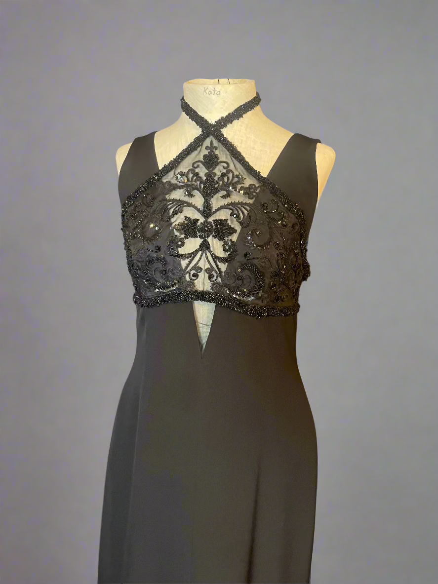 Patricia Rhodes Couture Formal Dress with Lace & Sequin Bodice