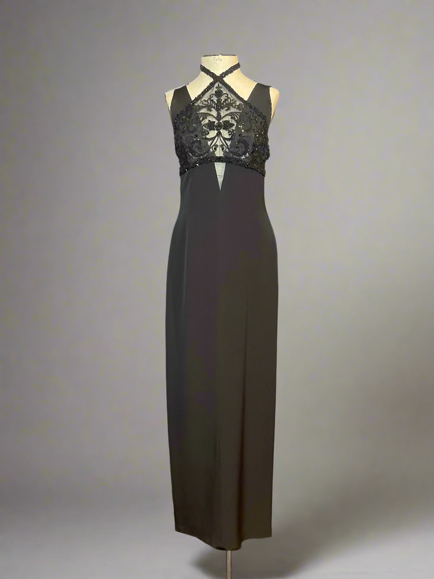 Patricia Rhodes Couture Formal Dress with Lace & Sequin Bodice