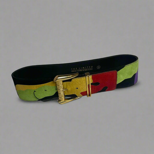 The Limited Suede Graphic Belt