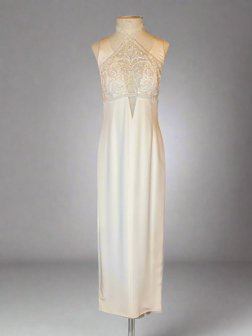 Patricia Rhodes Couture Formal Dress with Lace & Sequin Bodice