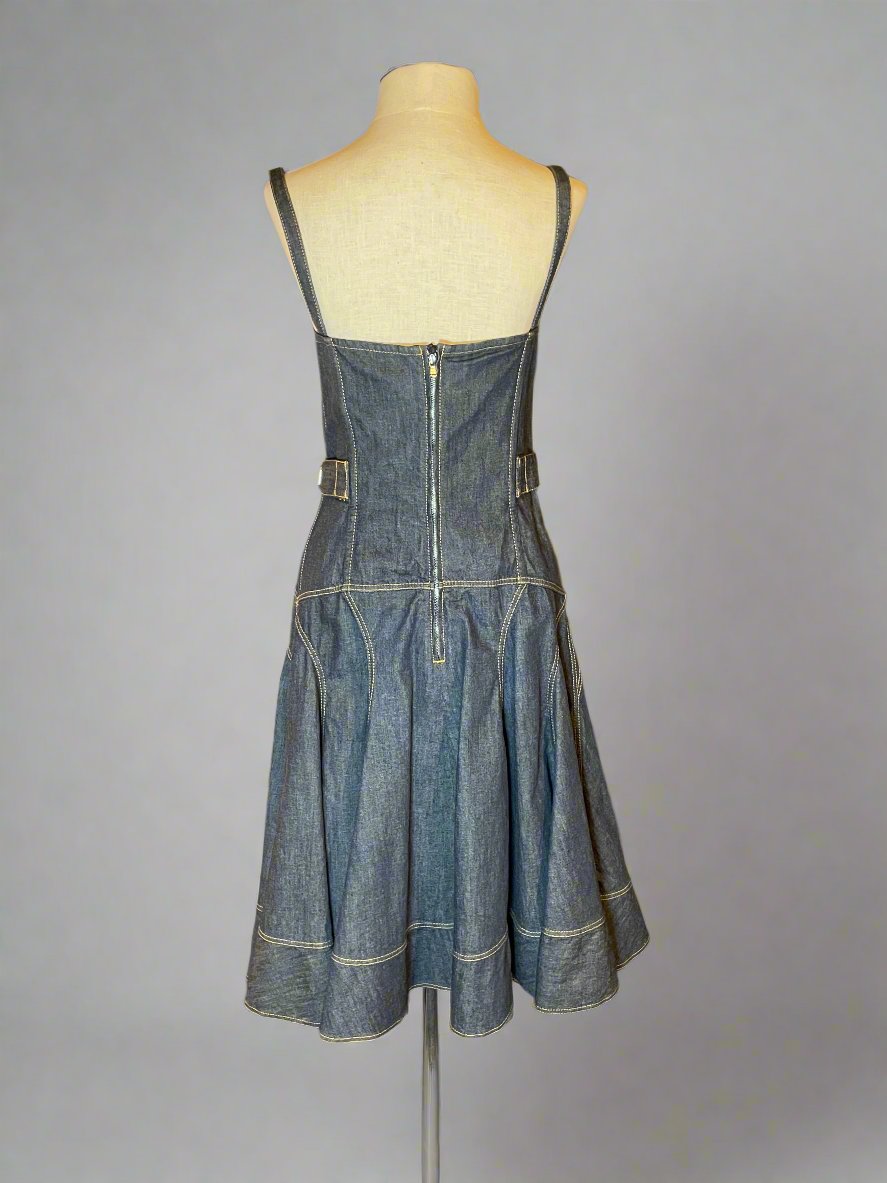 Dolce & Gabbana Corseted Denim Bustier Dress Y2K