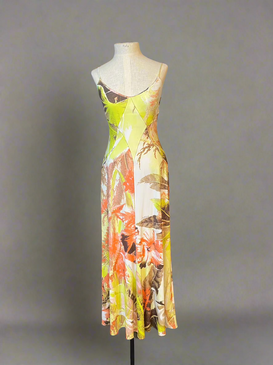 Roberto Cavalli Tropical Spaghetti Strap Dress