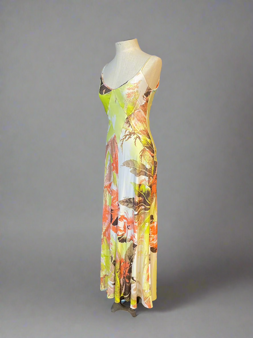 Roberto Cavalli Tropical Spaghetti Strap Dress