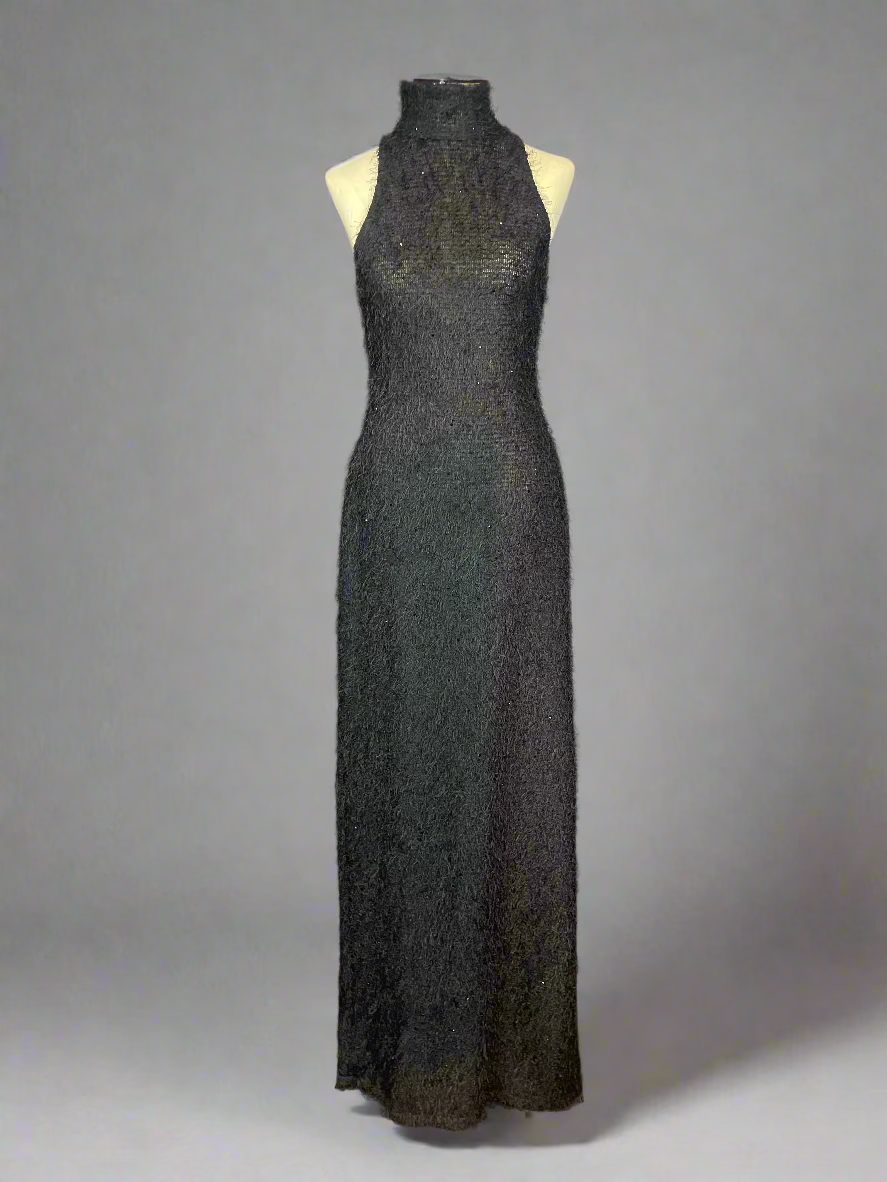 Patricia Rhodes Couture Mohair Stretch Knit Fitted Gown