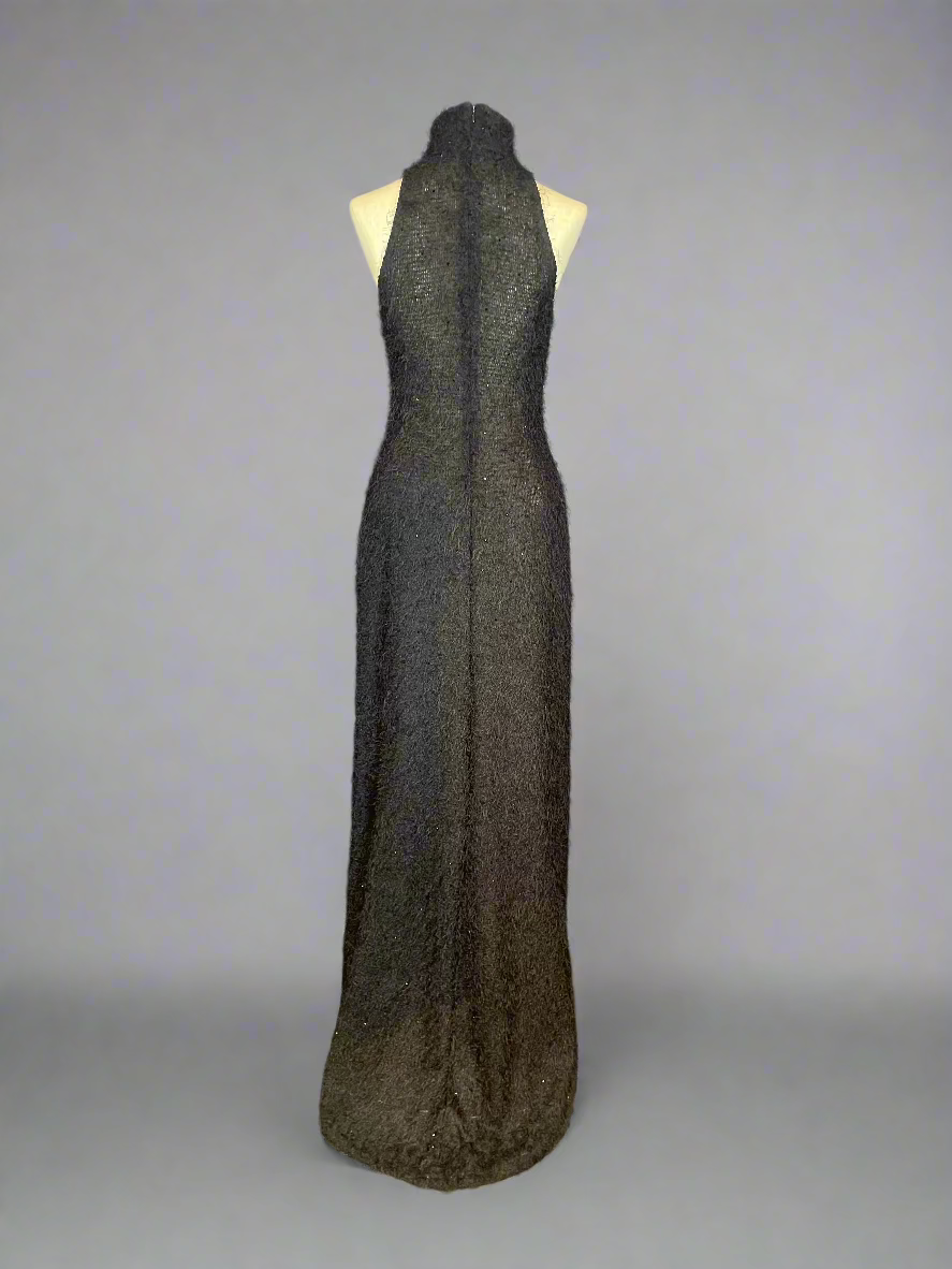 Patricia Rhodes Couture Mohair Stretch Knit Fitted Gown